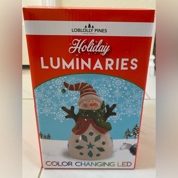 LOBLOLLY PINES : Holiday Luminaries Color Changing LED Snowman , Brand New - Picture 1 of 8